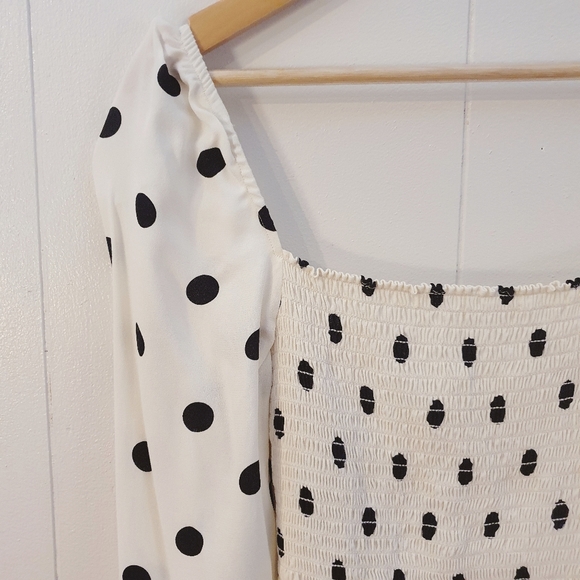 NWT Reformation Reign Bustier Top | White | Polka Dot | Size 12 - Picture 13 of 13